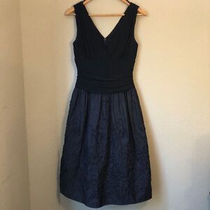 Jessica Howard Womens Sleeveless Dress Sz 10 Black Plunge Neckline Embellishment